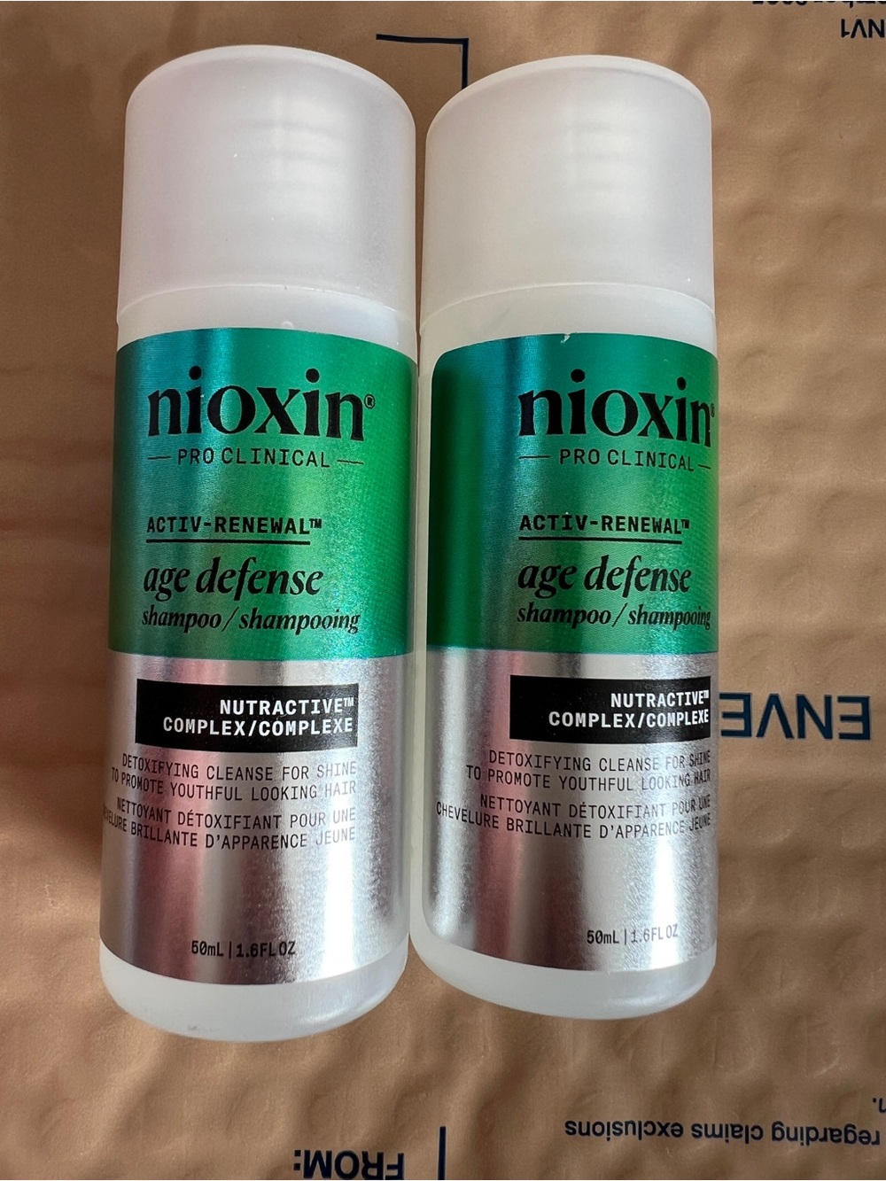 New! Nioxin Pro Clinical Age Defense Shampoo (2 bottles)
